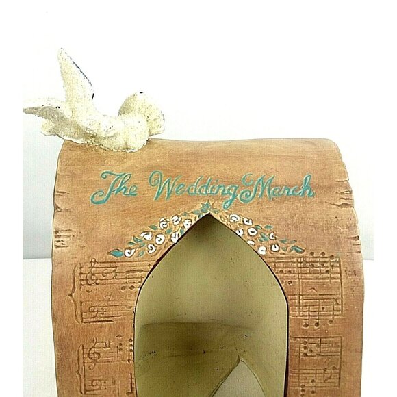 Vintage 1986 Garry Sharpe Wedding March Decorative Arch Figurine Love Doves - Picture 2 of 7